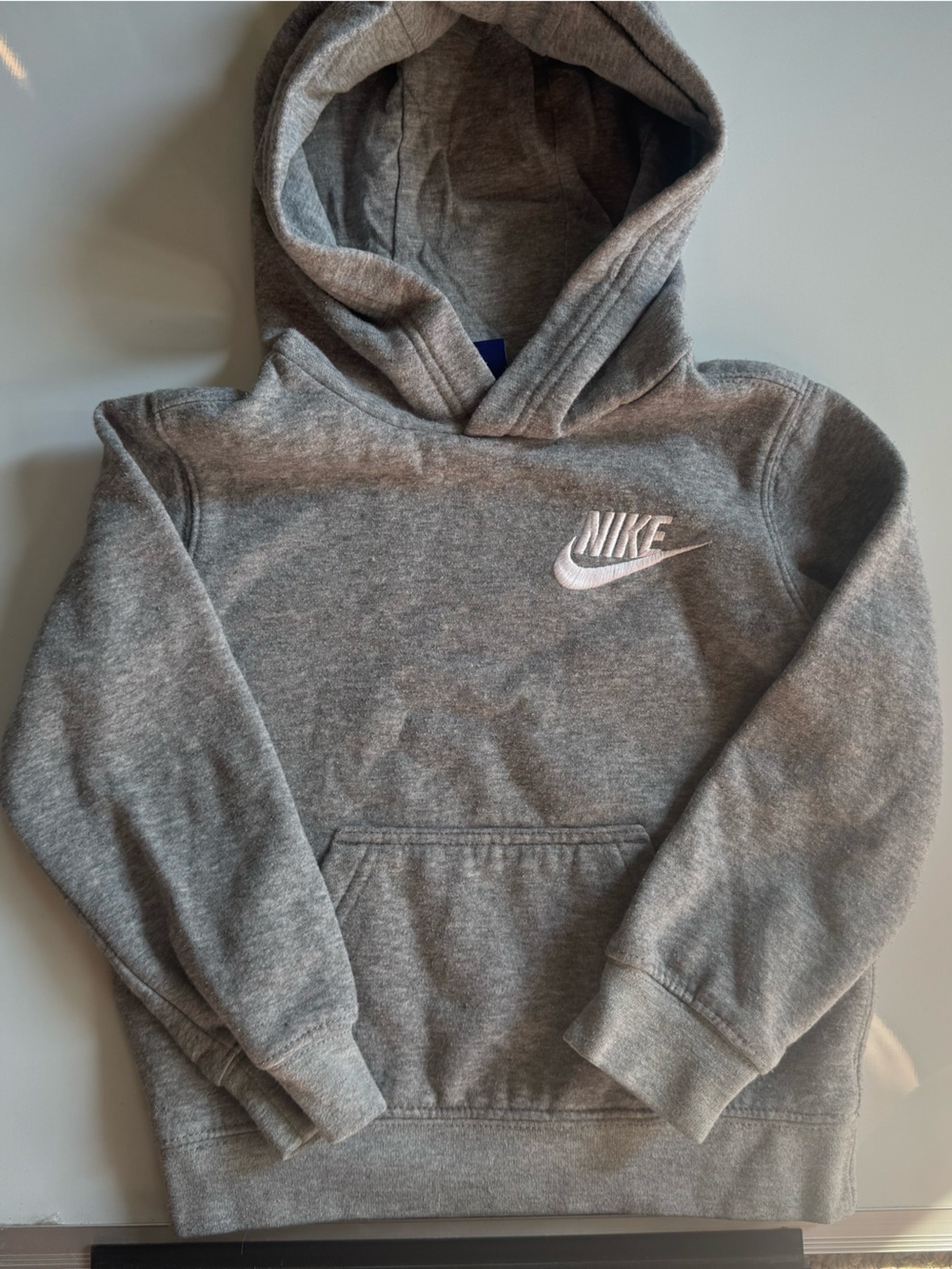 Nike Gray Hoodie with White Swoosh Logo